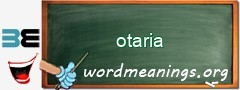 WordMeaning blackboard for otaria